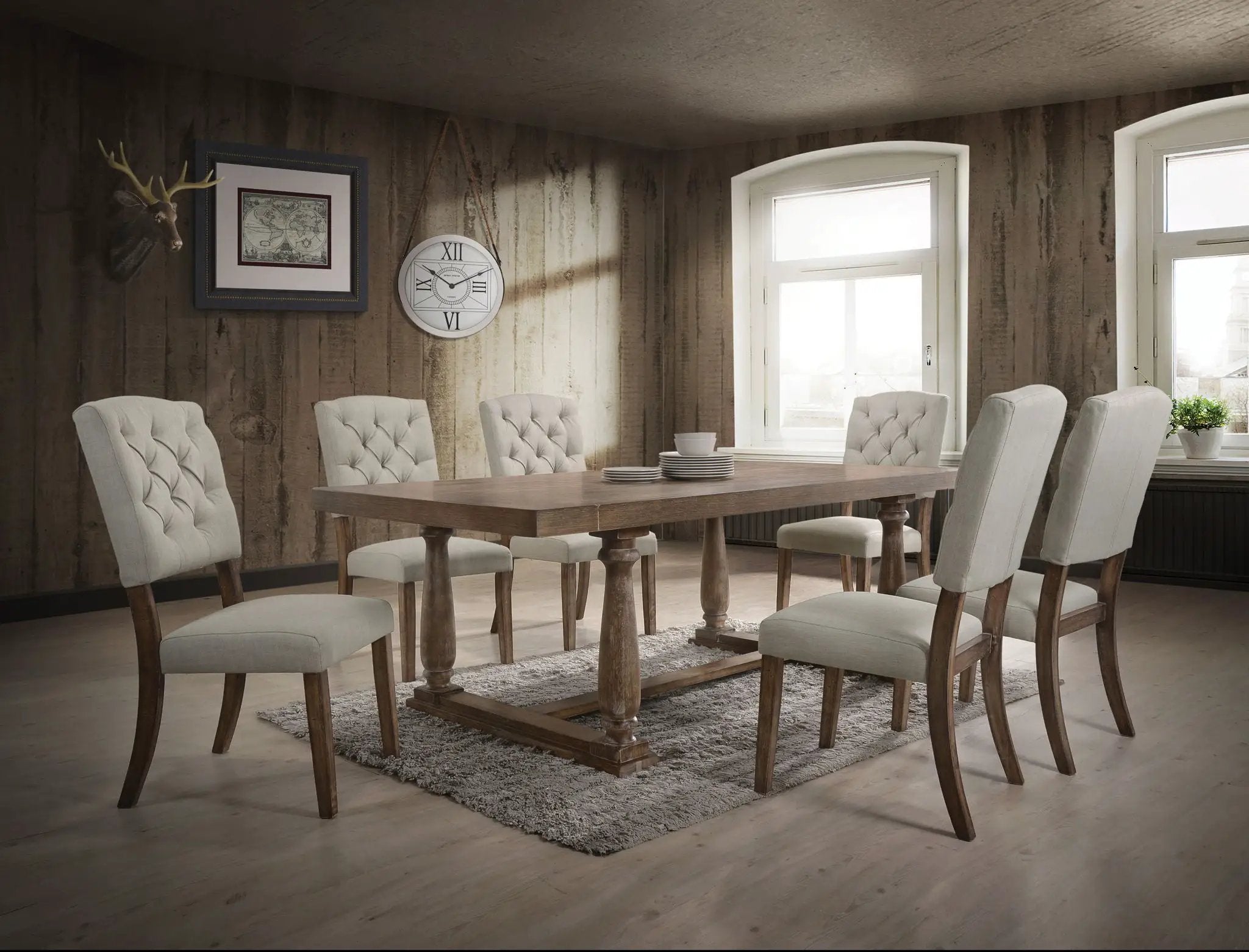 Bernard - 7 Pieces Dining Room Set by Unique Piece Furniture