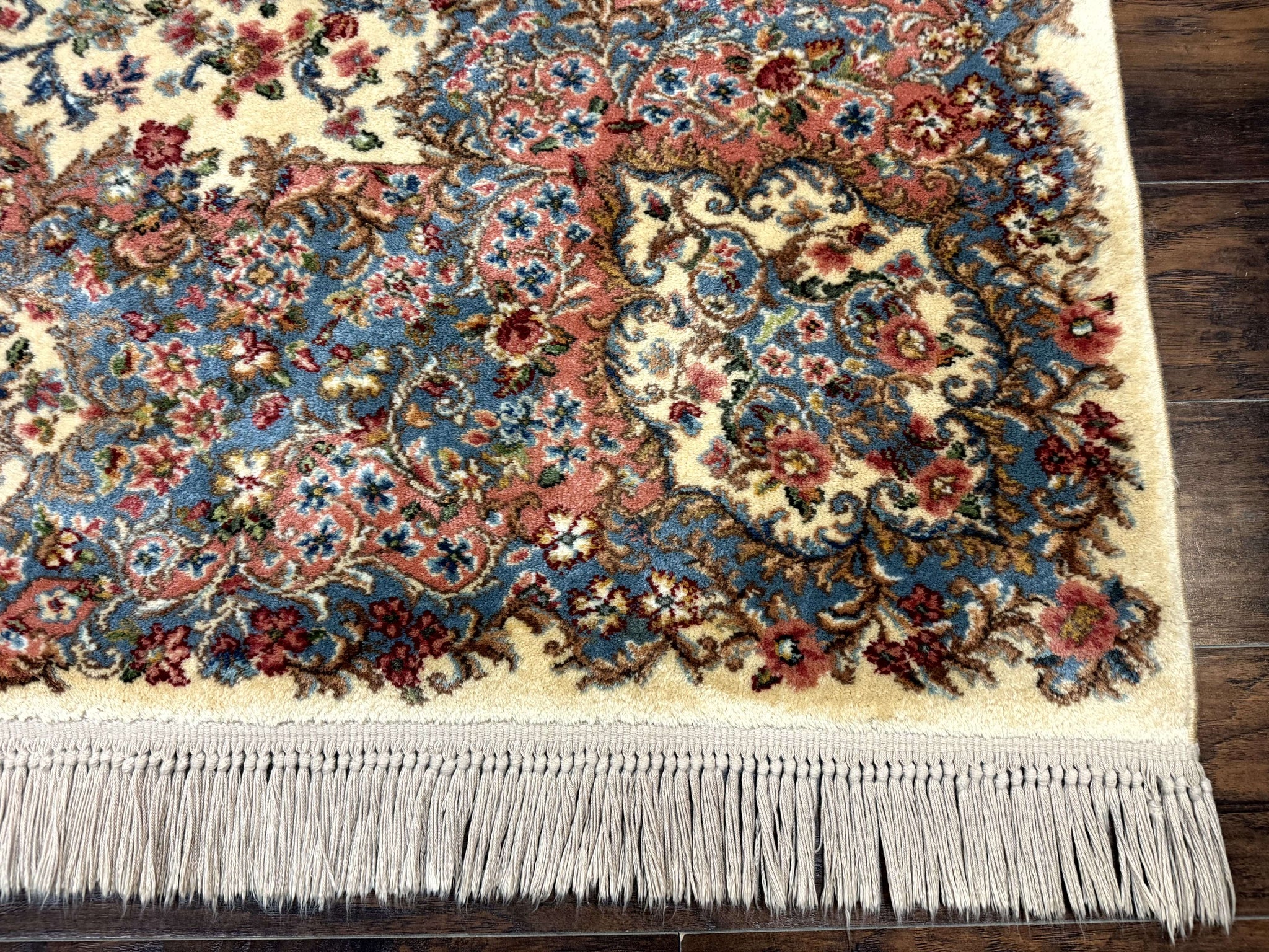 8.8 x 12 Karastan Rug #788 Ivory Kirman, Wool Vintage Original 700 Series by Jewel Rugs