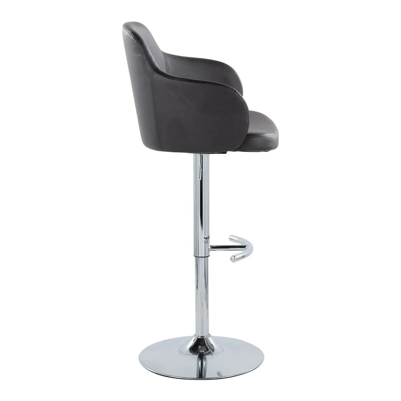 Boyne - Contemporary Adjustable Barstool With Swivel & Rounded T Footrest (Set of 2) by Unique Piece Furniture