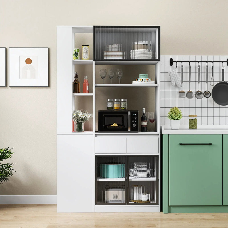 70.87"H Tall Storage Cabinet with Multi-functional Storage Space by HouseOfZazla