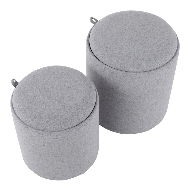 Tray - Contemporary Nesting Ottoman Set by Unique Piece Furniture
