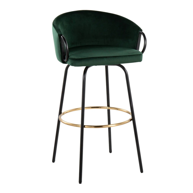 Claire - Contemporary / Glam Barstool With Footrest (Set of 2) by Unique Piece Furniture