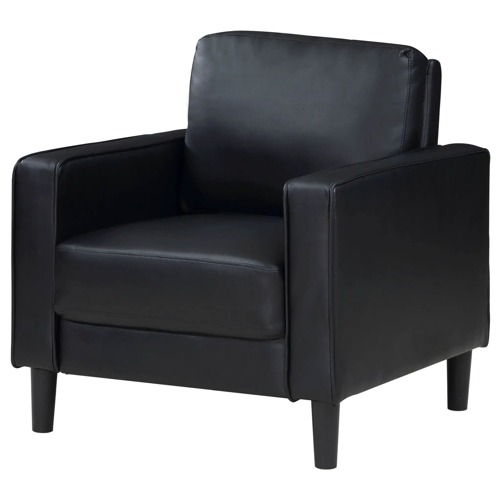 Ruth Upholstered Track Arm Accent Chair Black by Unique Piece Furniture