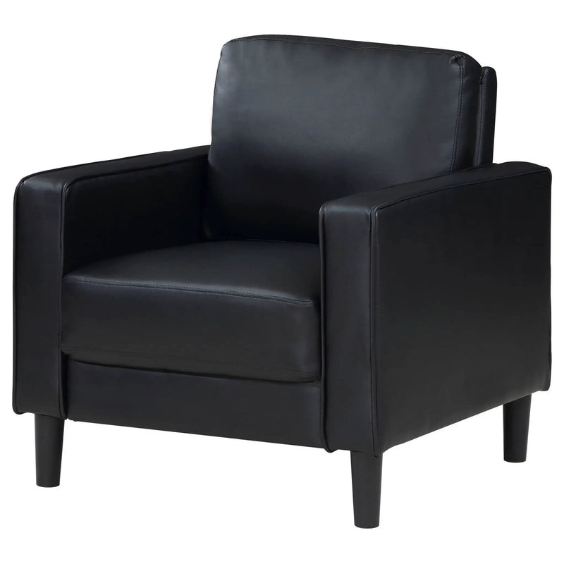 Ruth Upholstered Track Arm Accent Chair Black by Unique Piece Furniture