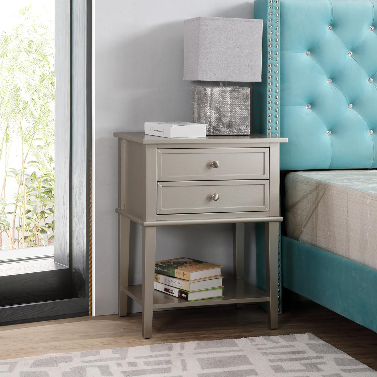 Vibrant Contemporary Nightstand with Smooth Drawer Glides - Multiple Colors, photo 34 of 40