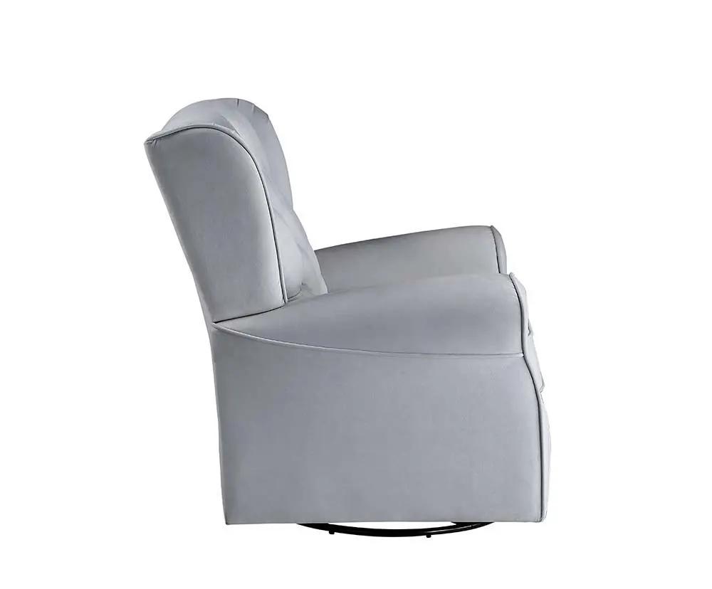 Zeger - Swivel Chair With Glider - Gray Fabric by Unique Piece Furniture