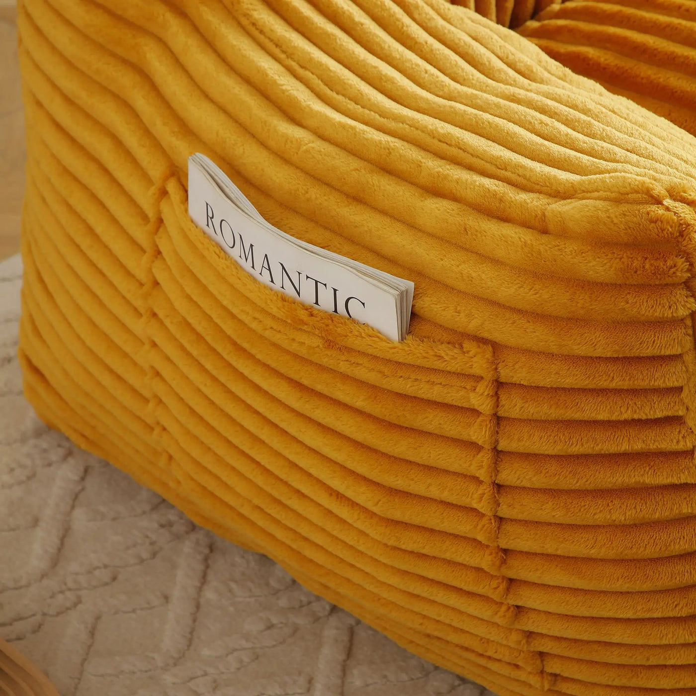 Giant Bean Bag Chair With Armrests And Footstool by HouseOfZazla