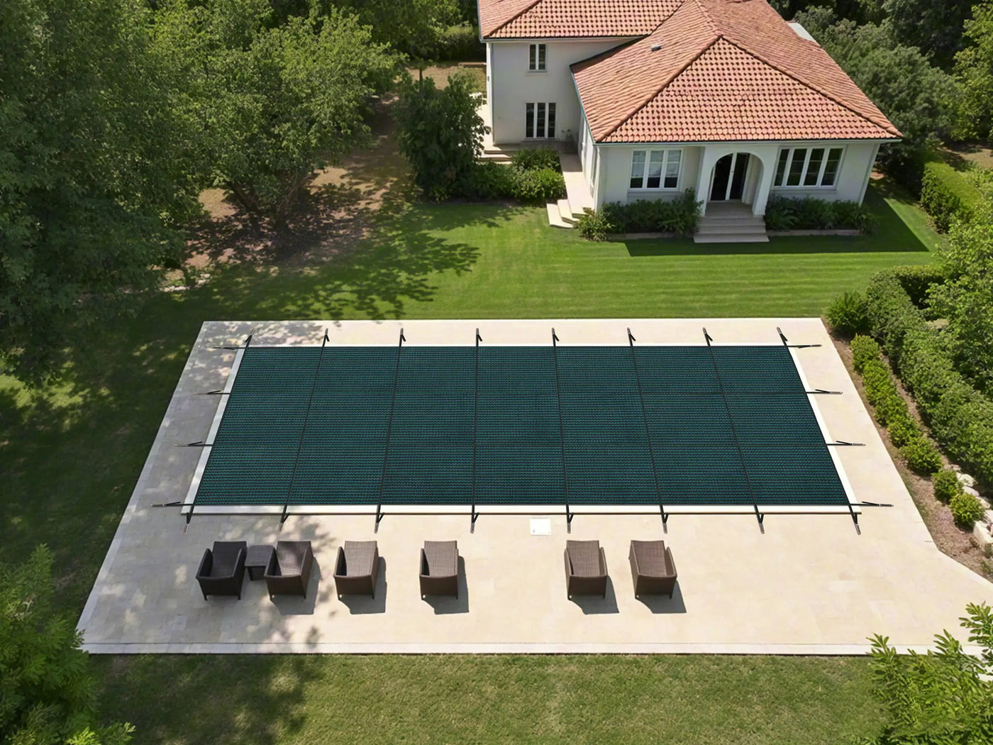 Swimming Pool Safety Cover, Fits 25x45ft Rectangular Inground Pools by HouseOfZazla