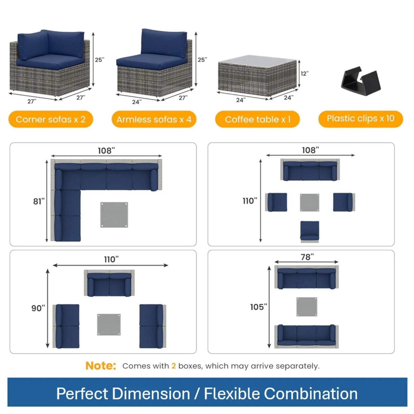 Modern Patio Set With Coffee Table by HouseOfZazla