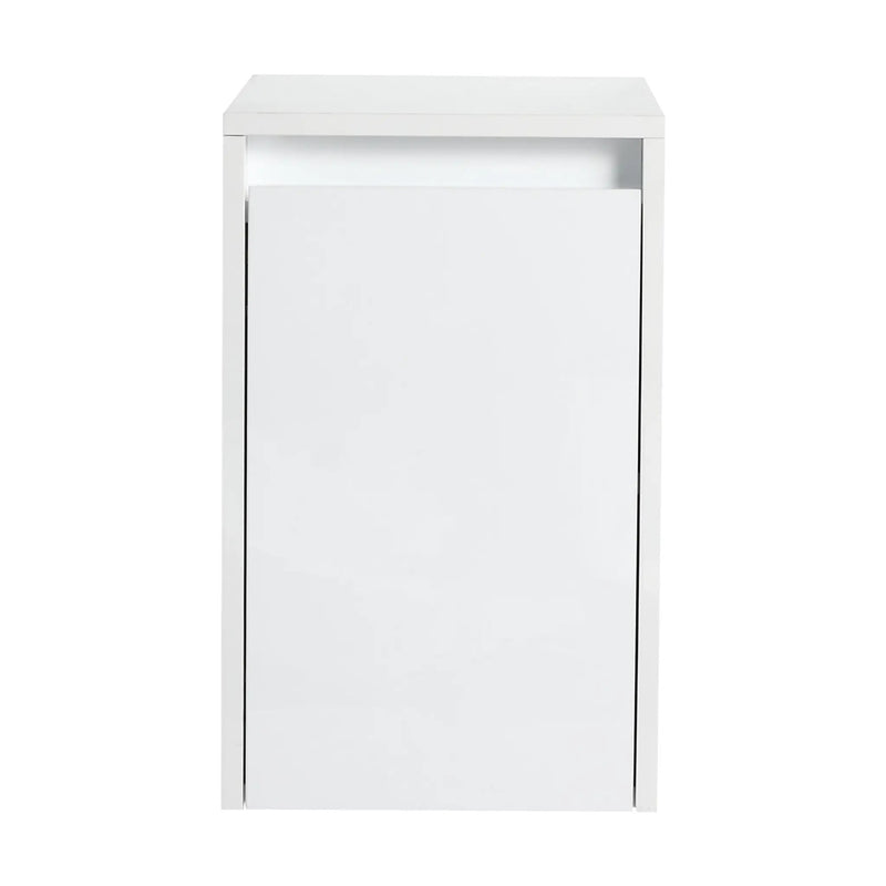 12" Bathroom Side Cabinet, Soft Close Doors, Float Mounting Design, Glossy by HouseOfZazla