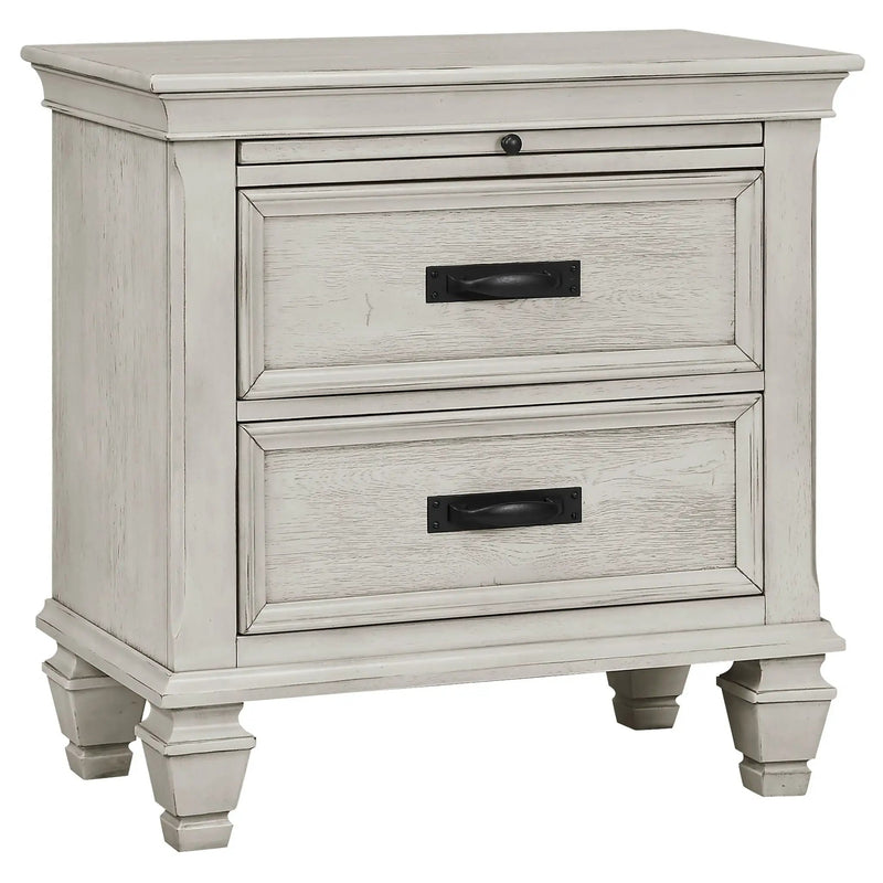 Franco 5-piece Queen Bedroom Set Distressed White by Unique Piece Furniture