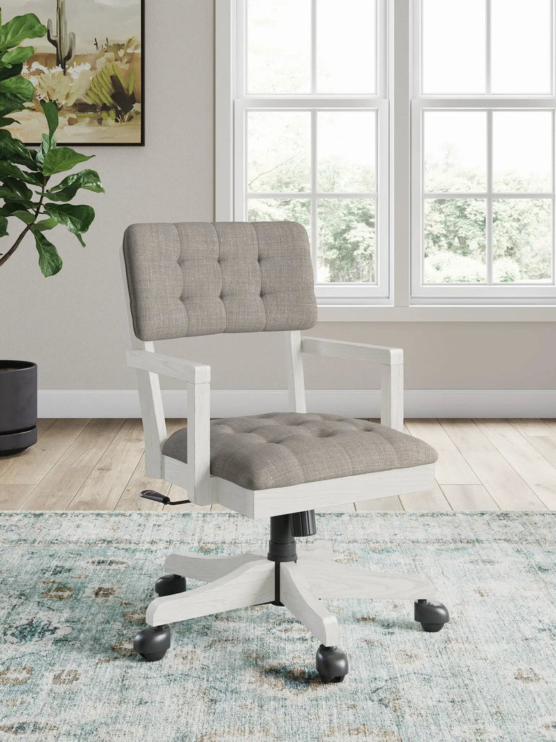 Robbinsdale - Home Office Desk Chair - Antique White by Unique Piece Furniture