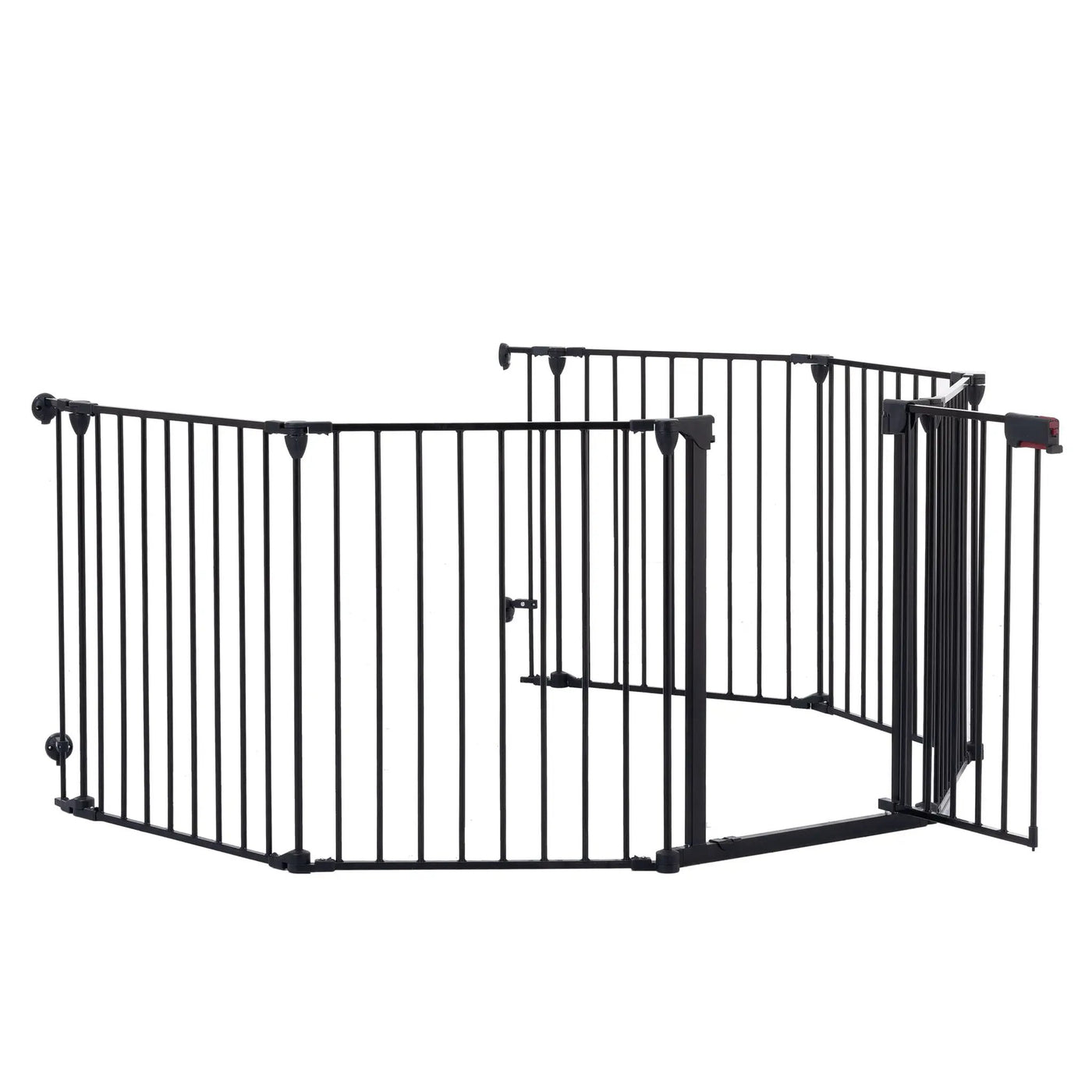 Adjustable Safety Gate Play Yard Metal Doorways Fireplace Fence Christmas Tree Fence Gate For House Stairs Gate Prohibited Area Fence by HouseOfZazla