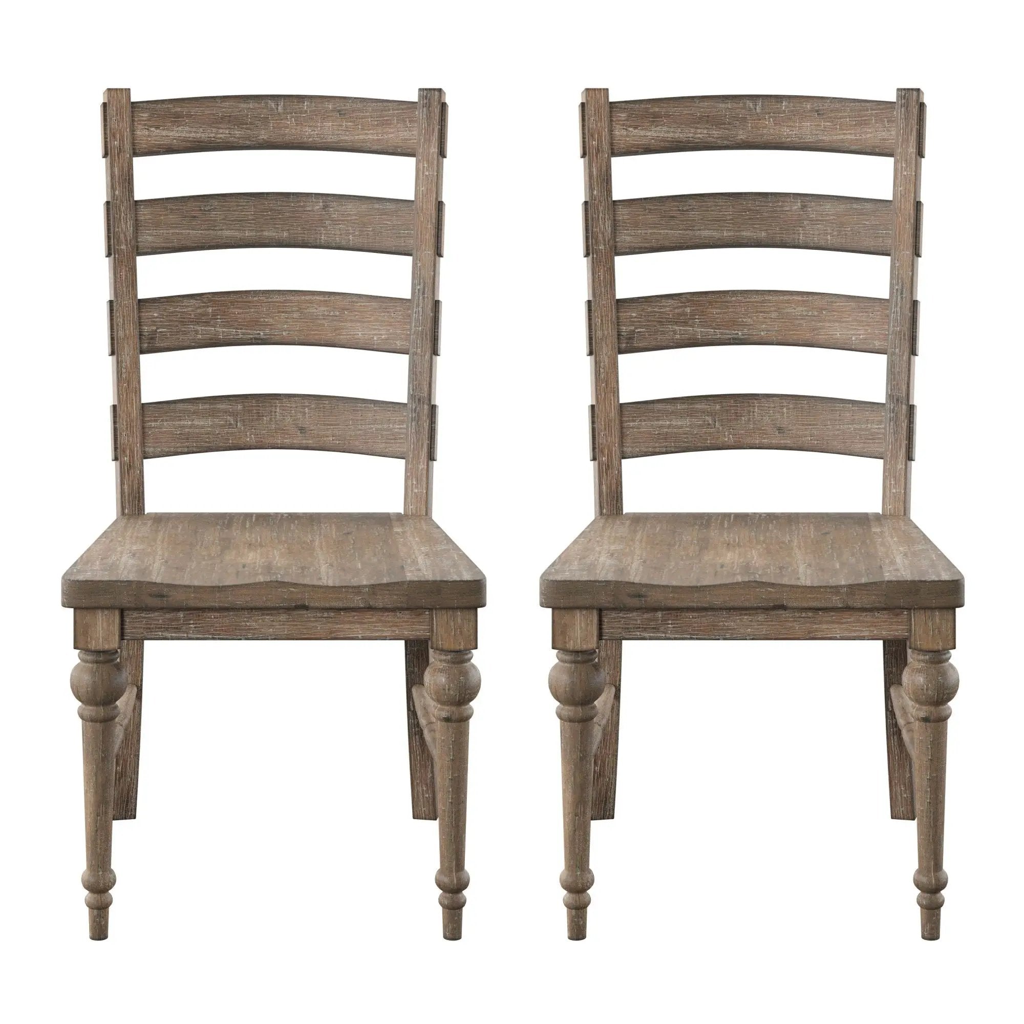 Ladderback Dining Chairs, (Set of 2) - Taupe by HouseOfZazla