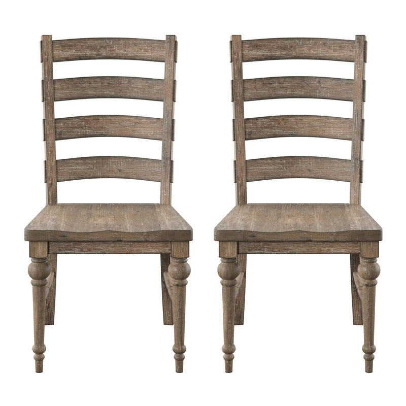 Ladderback Dining Chairs, (Set of 2) - Taupe by HouseOfZazla