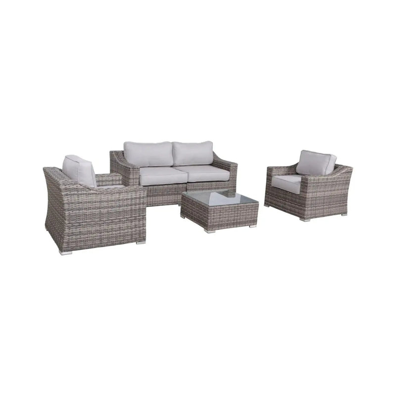 Outdoor Wicker Conversation Set With Cushions, All Weather by Unique Piece Furniture