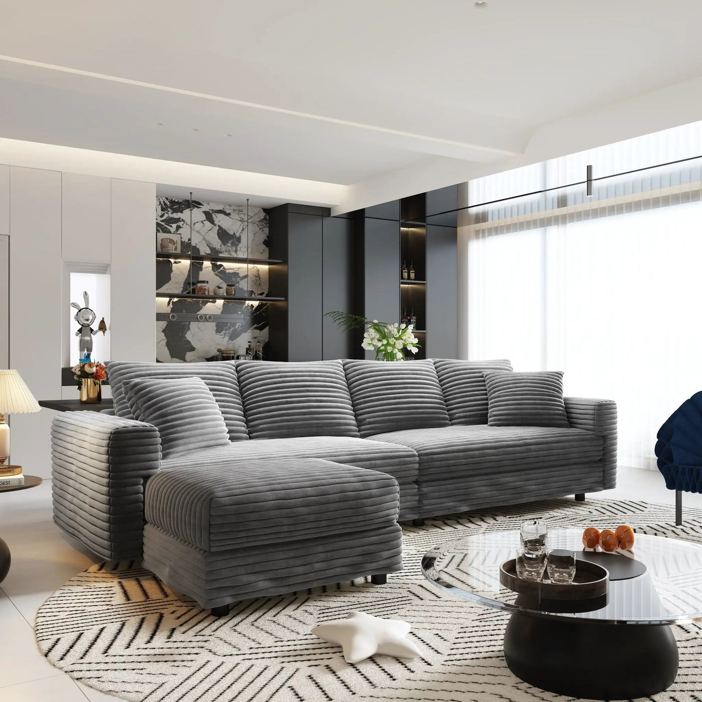 Modern Comfy Upholstered Sofa Cloud Couch & Deep Seat Couches by HouseOfZazla