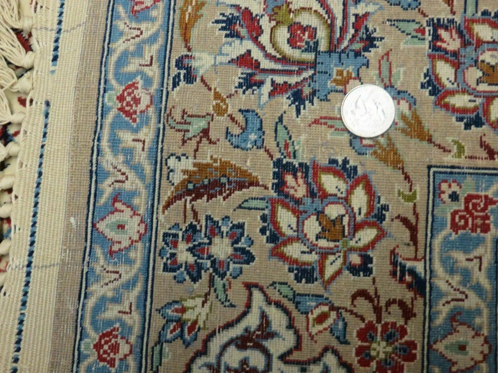 Persian Isfahan Rug 3x6, Fine 650 KPSI, Hand Knotted, Ivory by Jewel Rugs