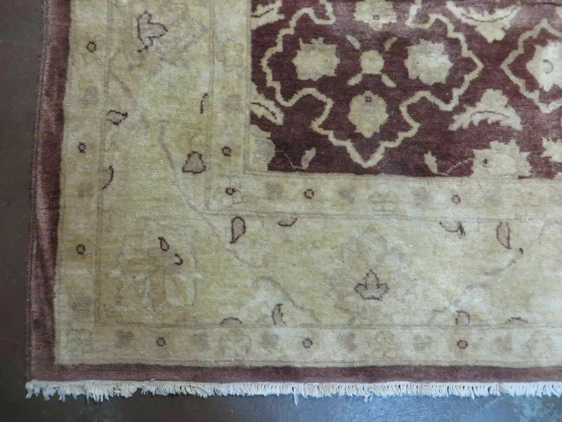7' X 10' Vintage Fine Handmade Pakistan Peshawar Chobi Floral Wool Rug Vegy Dye by Jewel Rugs