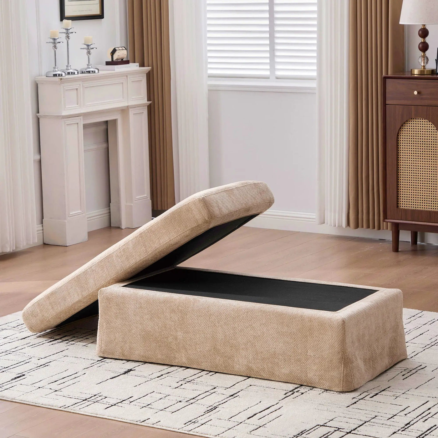 Ottoman Foot Stool With Metal Legs by HouseOfZazla