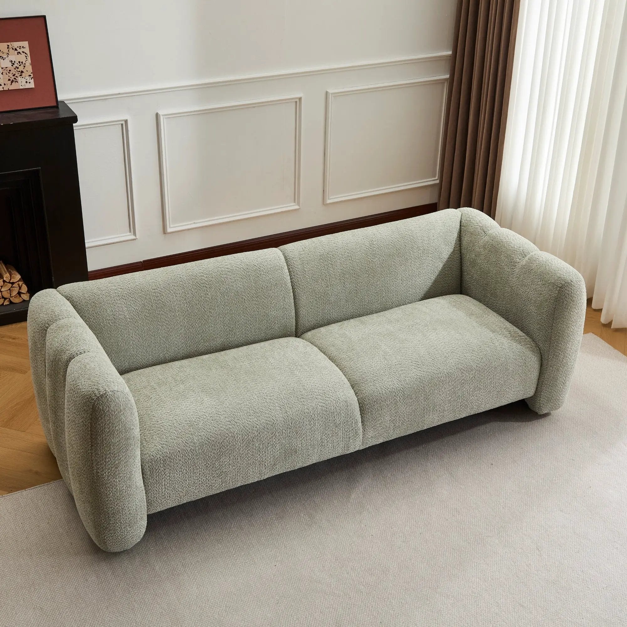 Tonson 83" 3-Seater Sofa with Wave Design by HouseOfZazla