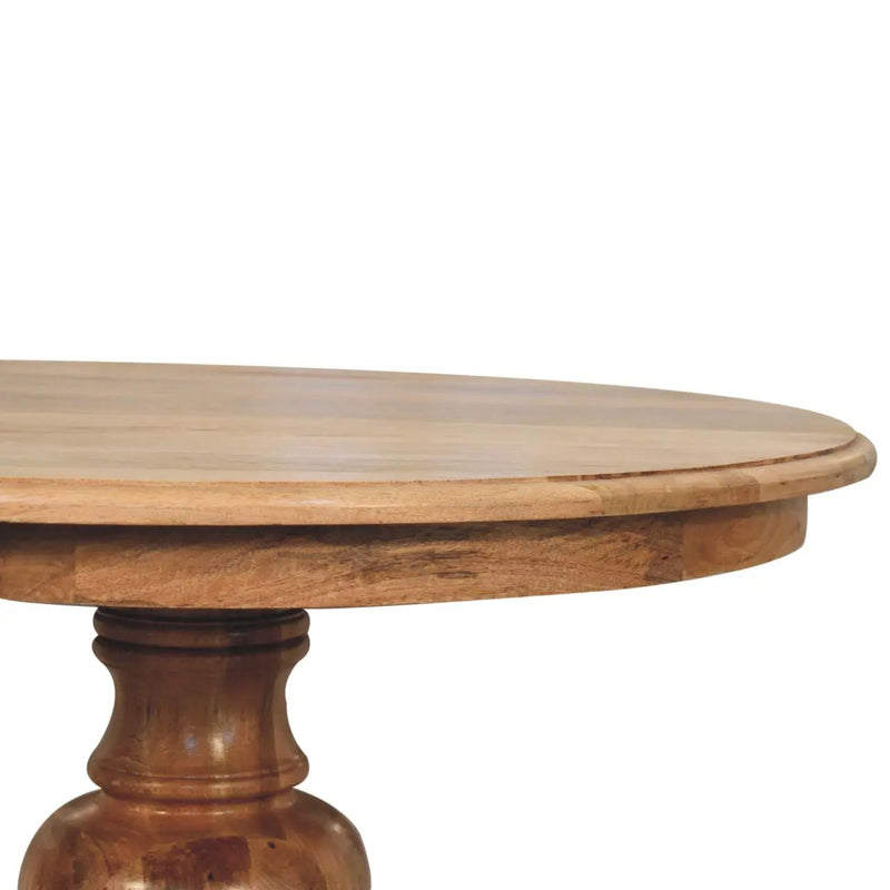 Solid Wood Round Turned Dining Table by HouseOfZazla