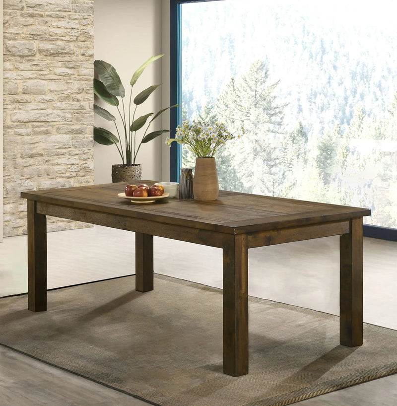 Coleman Rectangular 79-inch Dining Table Rustic Golden Brown by Unique Piece Furniture