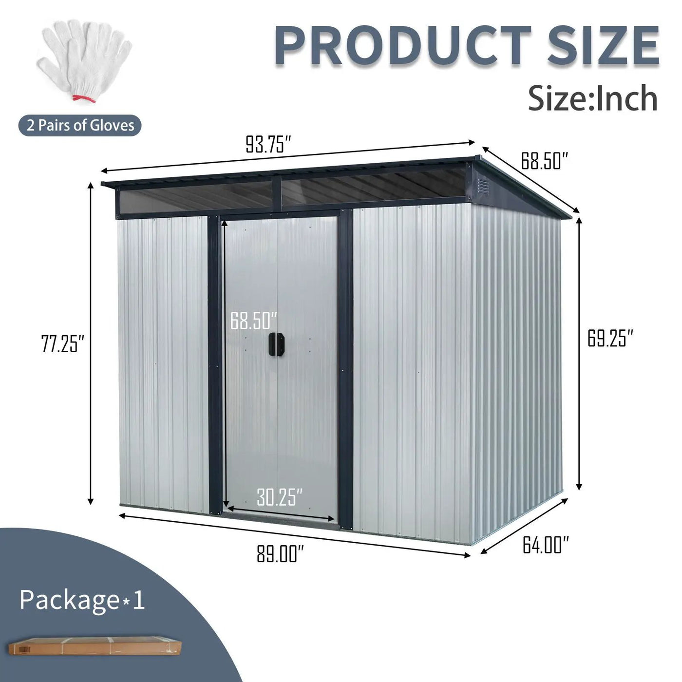 Outdoor Metal Storage Shed And Transparent Plate For Garden, Lawn by HouseOfZazla