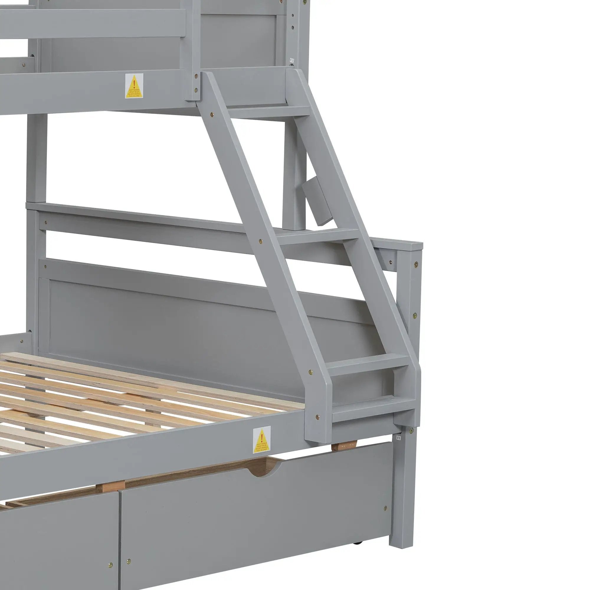 Bunk Bed With Ladder And Safety Guardrail by HouseOfZazla