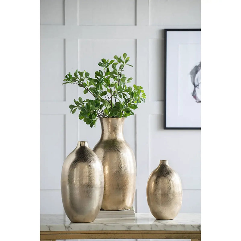 8.5x8.5x18.5 Aluminum Vase by HouseOfZazla