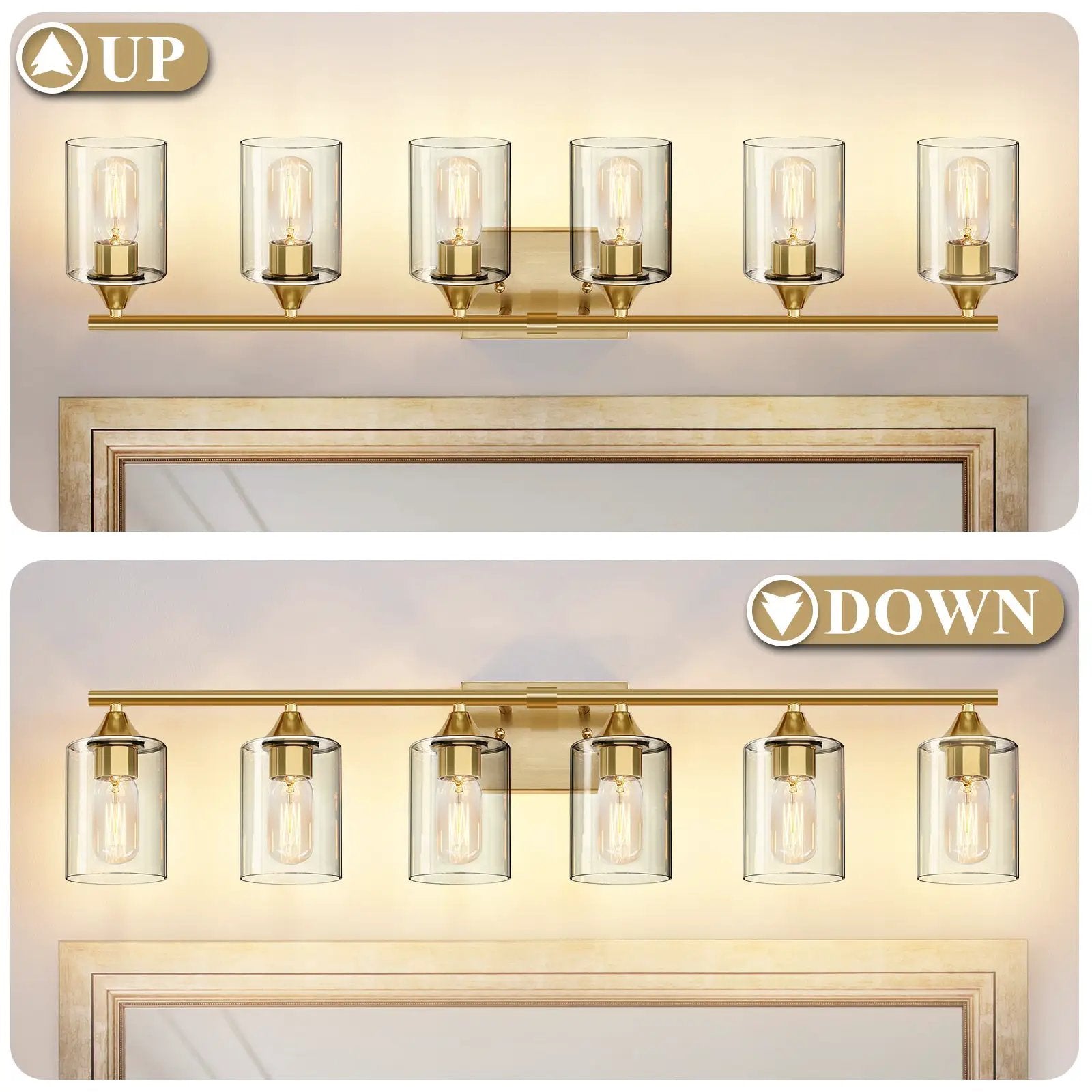 6-Light Brushed Bathroom Lighting by HouseOfZazla
