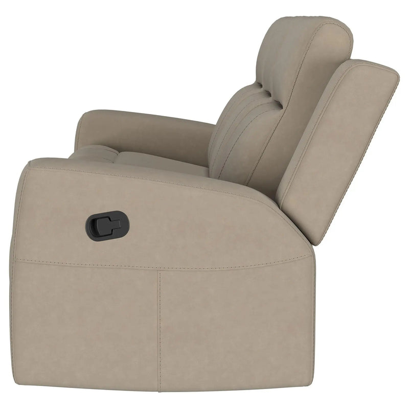 Brentwood Upholstered Motion Reclining Sofa Taupe by Unique Piece Furniture
