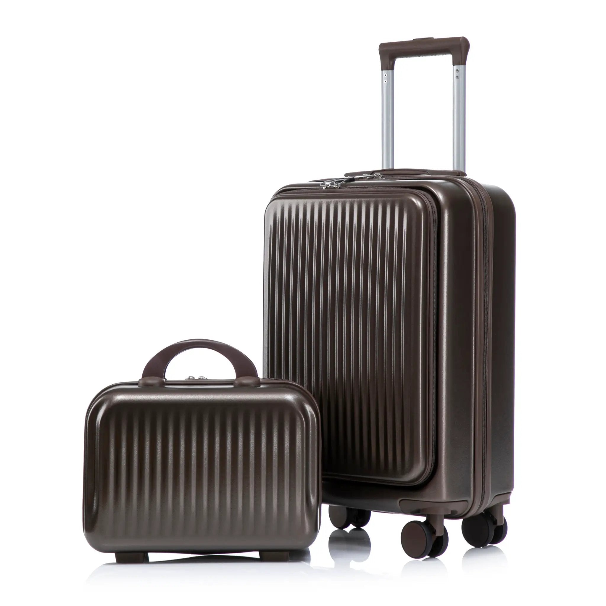 14' & 20' ABS Spinner Wheel Luggage Set with Cosmetic Case by HouseOfZazla