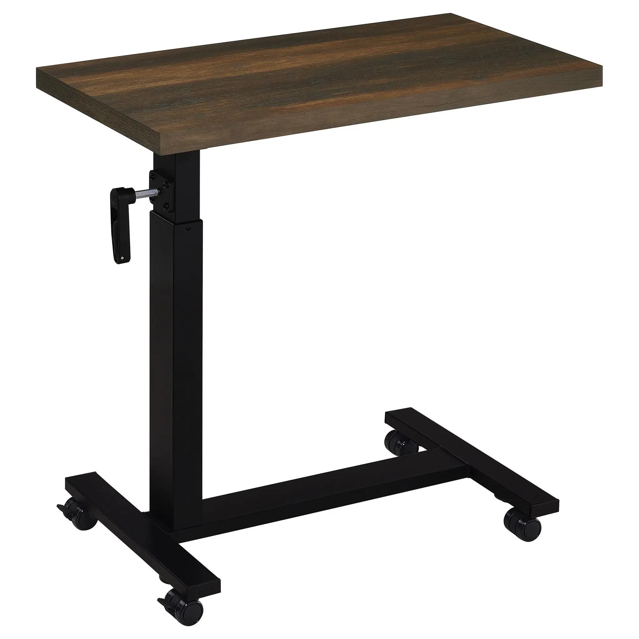 Westpark Height Adjustable Mobile Bedroom C-Table Dark Pine by Unique Piece Furniture