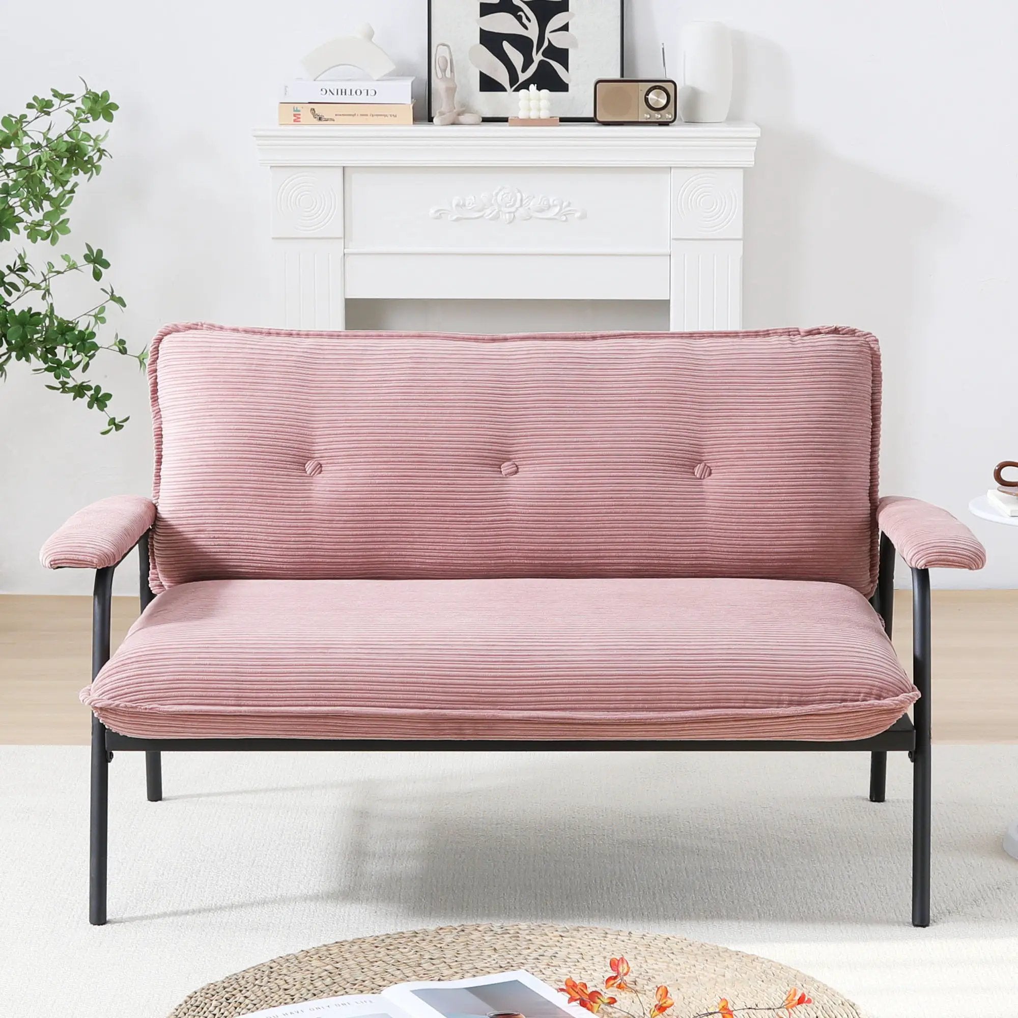 Modern Metal Frame Sofa With Sponge Filling For Compact Spaces And Versatile Use by Unique Piece Furniture