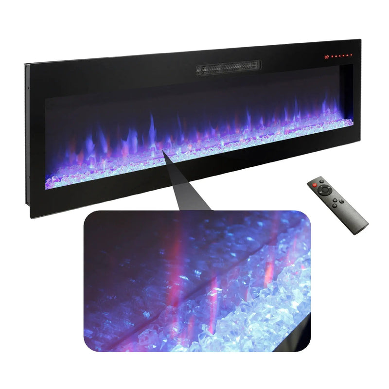 Electric Fireplace, Recessed And Wall Mounted Fireplace by HouseOfZazla