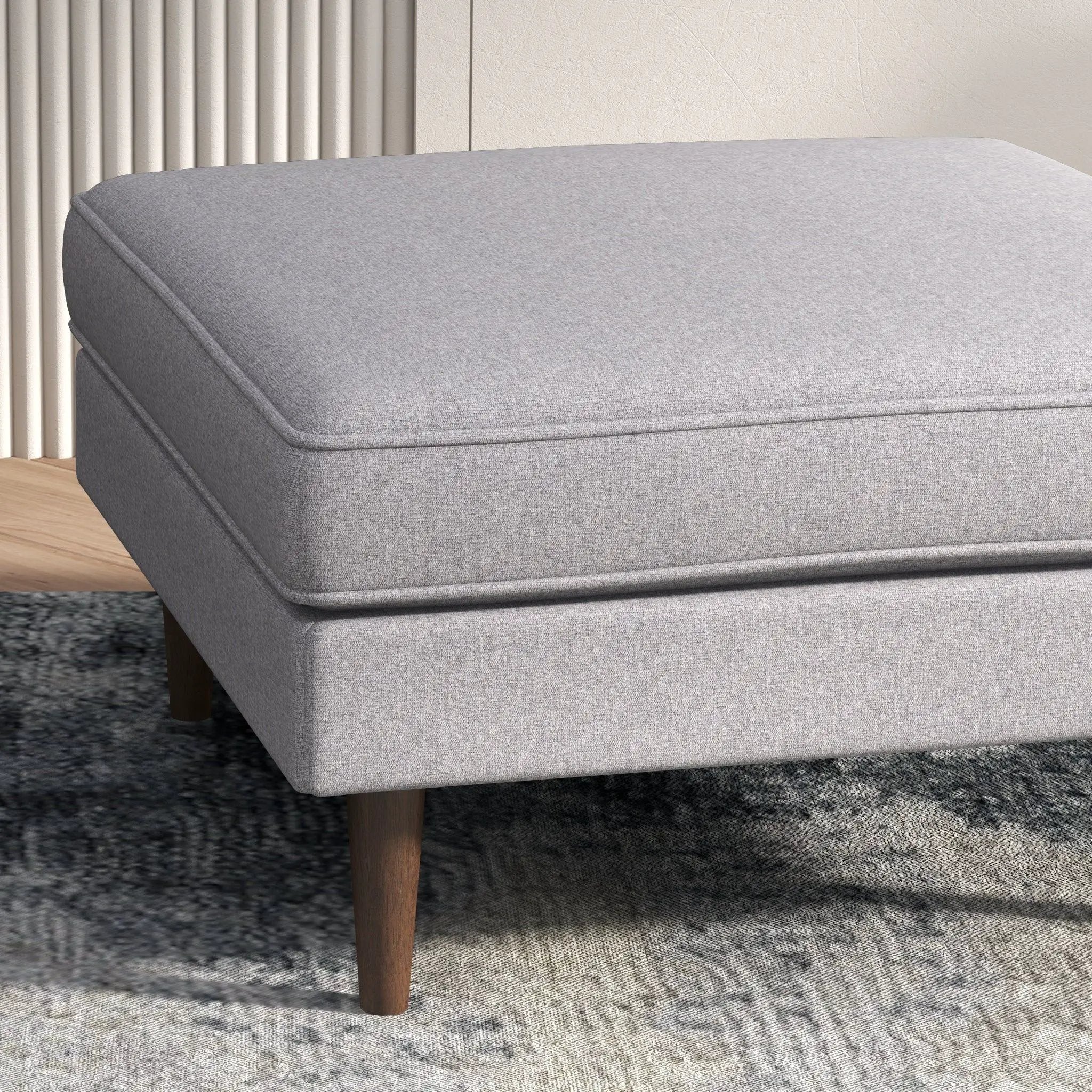 Amber - Square Upholstered Ottoman by HouseOfZazla