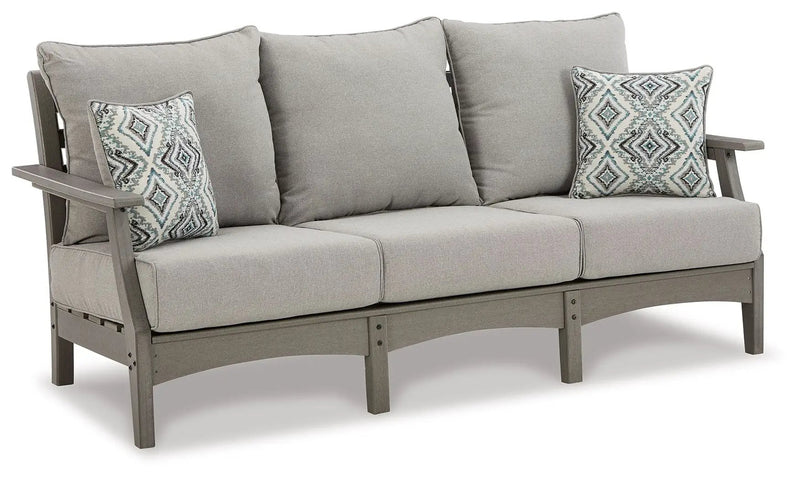 Visola - Sofa with Cushion - Gray by Unique Piece Furniture