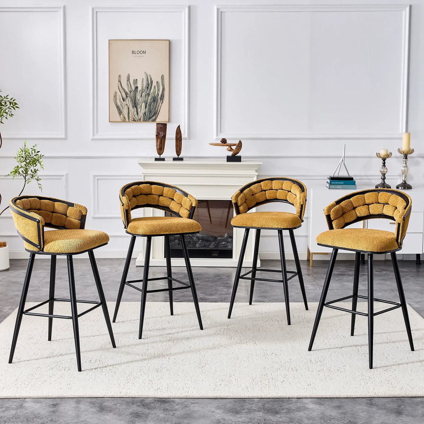 Bar Stools, Kitchen Island Counter Height Stools (Set of 2) by HouseOfZazla