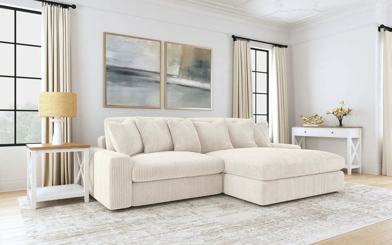 Blaine Upholstered Reversible Chaise Sectional Sofa Sand by Unique Piece Furniture