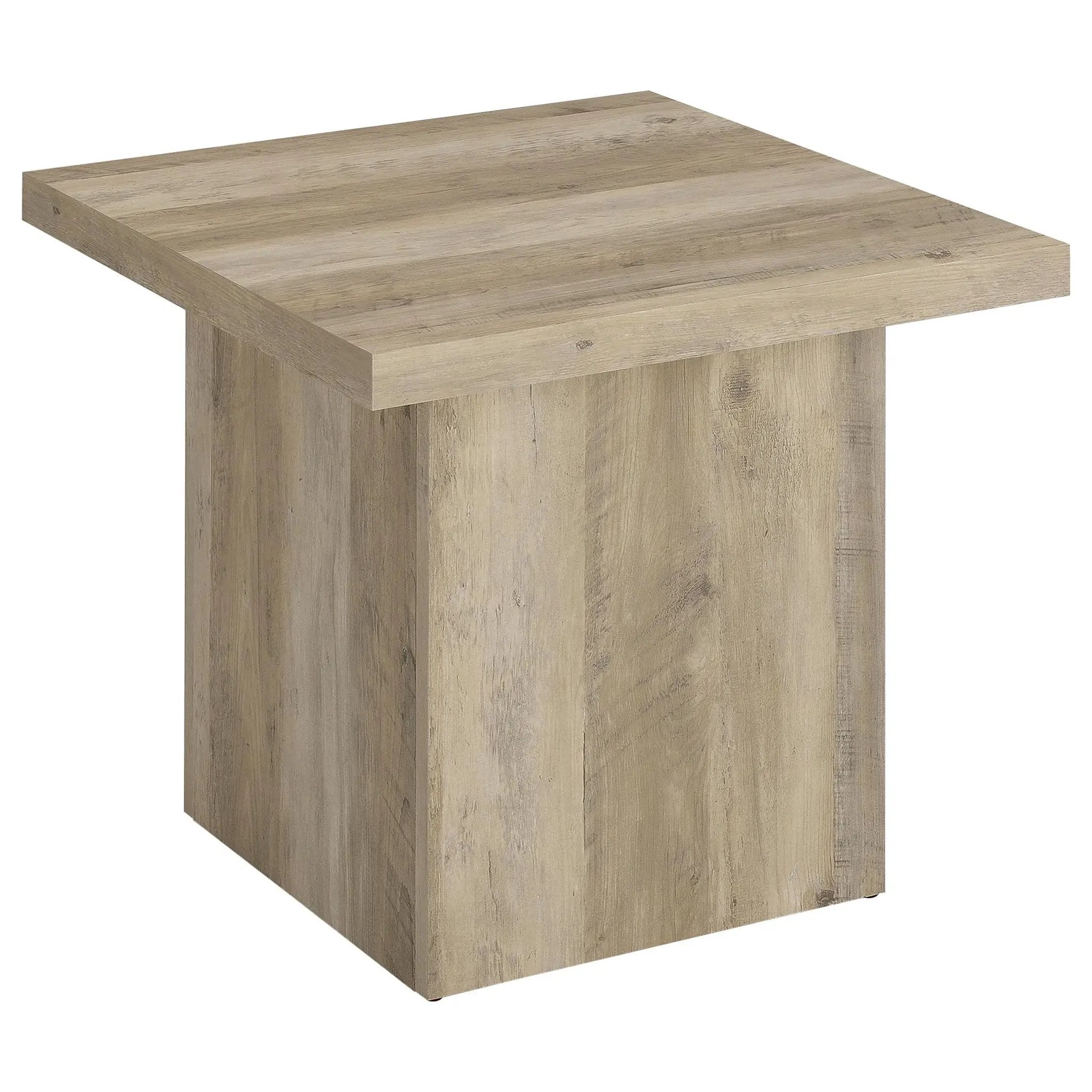 Devar 3-piece Square Coffee End Table Set Distressed Pine by Unique Piece Furniture