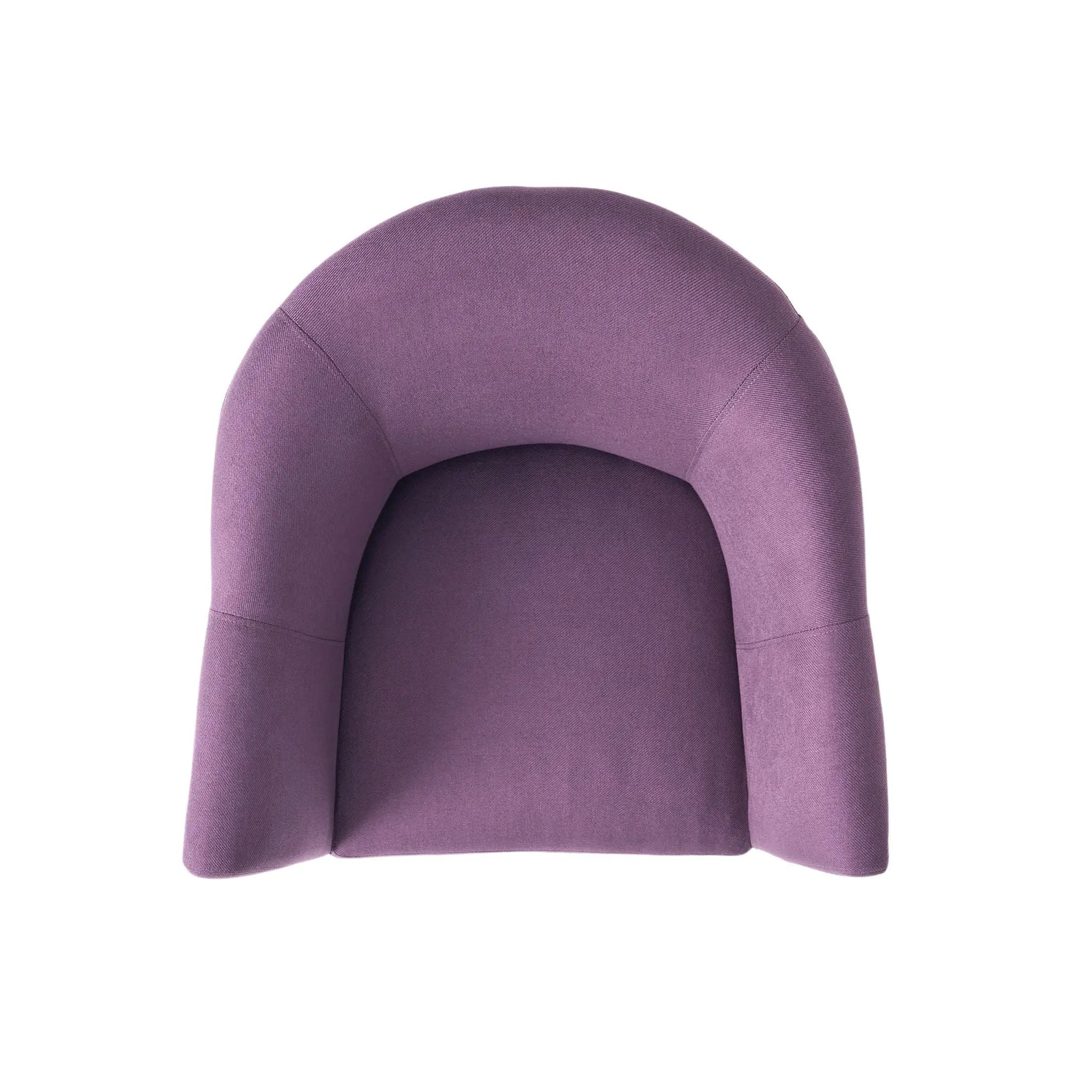 Fabric Arm Chair With Wooden Legs And Cushioned Seat - Plum by HouseOfZazla