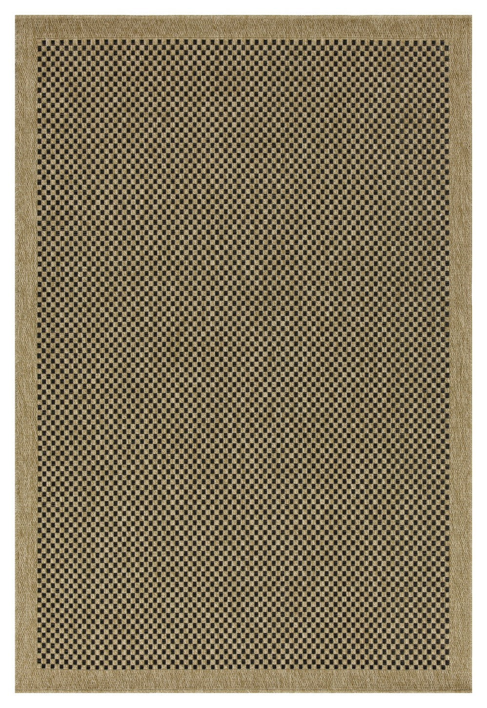 Earth GC_NTL1003 Jute/Black 5 ft. 3 in. x 7 ft. 3 in. Indoor/Outdoor Area Rug by HouseOfZazla