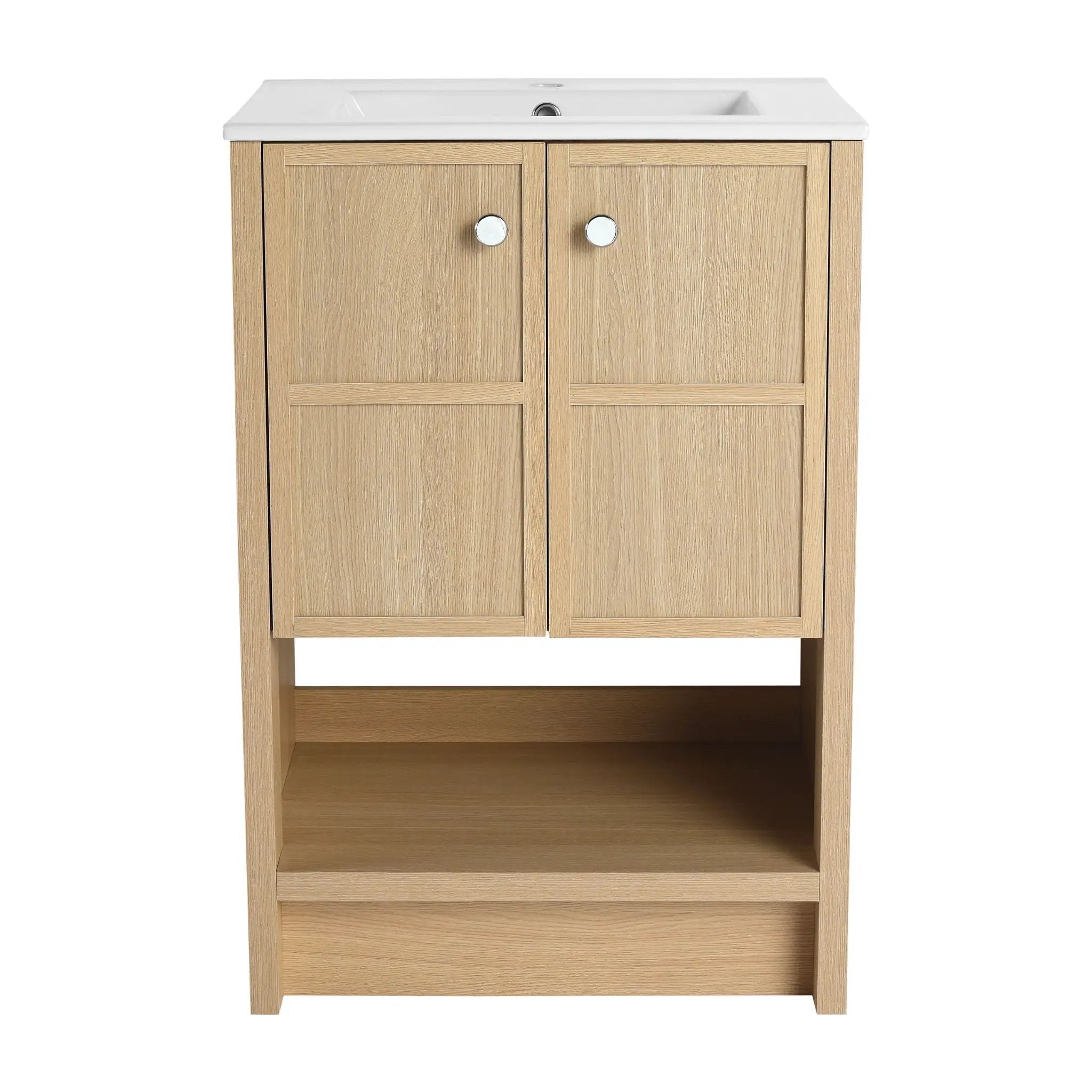 Modern Freestanding Bathroom Vanity With Ceramic Sink And Soft Closing Doors by Unique Piece Furniture