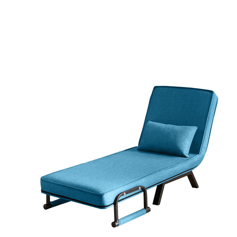 Convertible 5 In 1 Folding Chair Bed With Adjustable Backrest & Pillow by HouseOfZazla