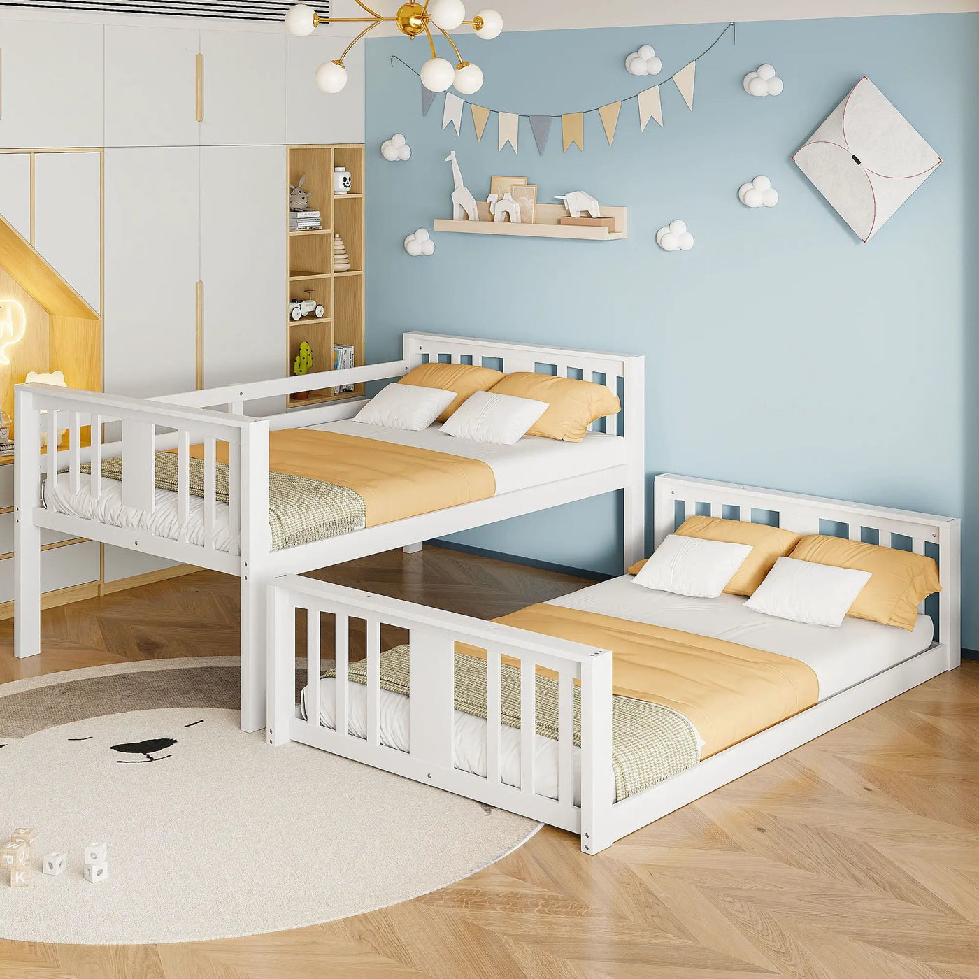 Solid Construction Bunk Bed & Ladder by HouseOfZazla