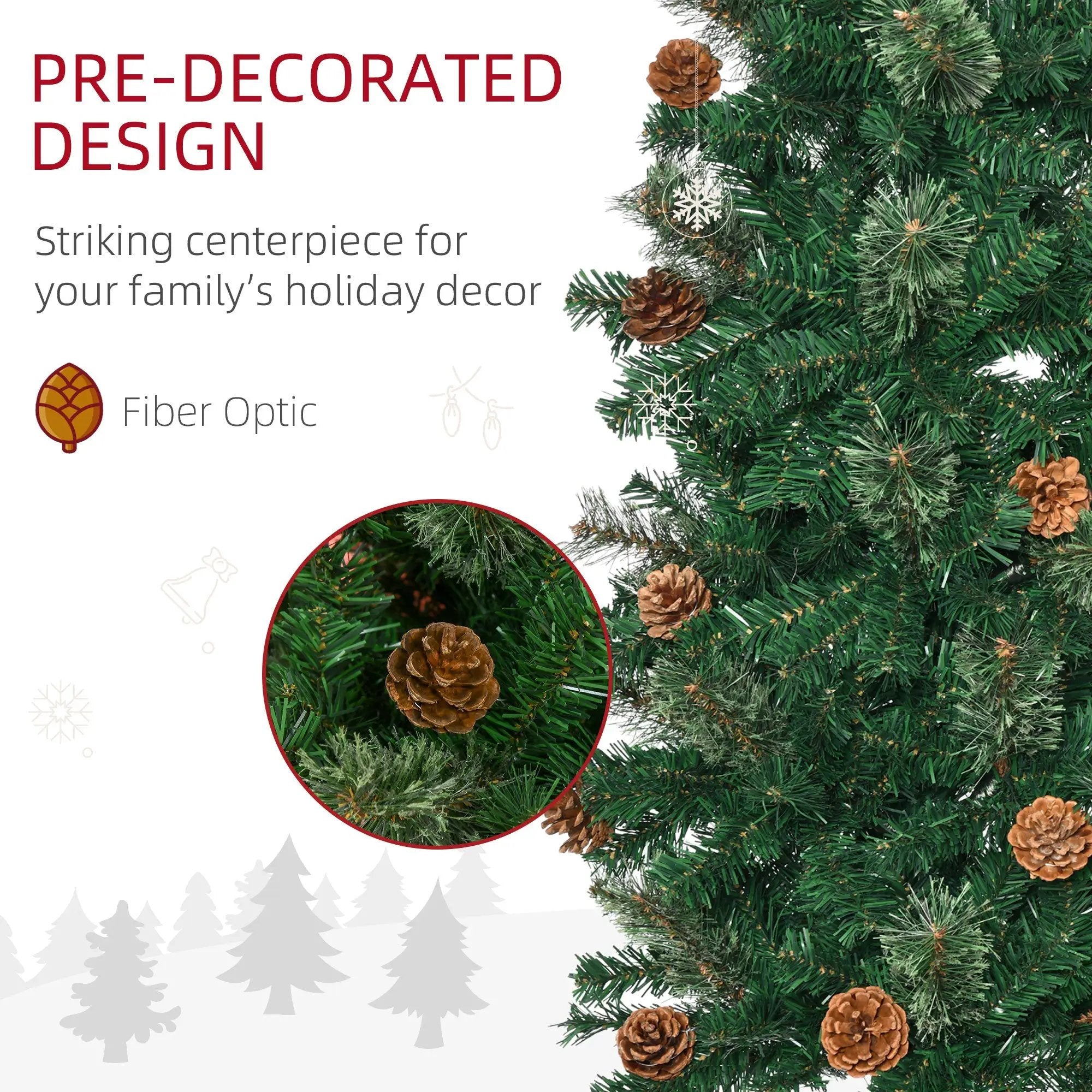 HOMCOM 7.5 Foot Pencil Artificial Christmas Tree by HouseOfZazla