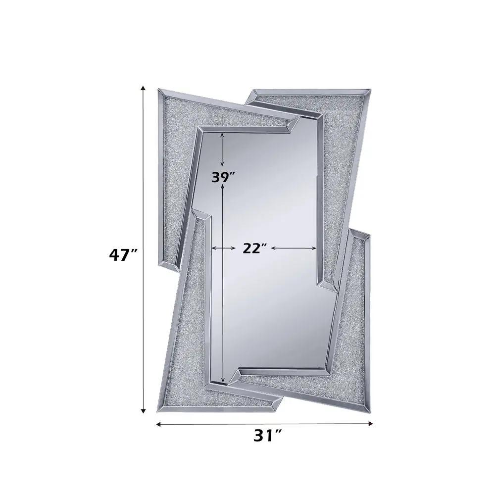 Noralie - 47" Accent Mirror - Mirrored & Faux Diamonds by Unique Piece Furniture