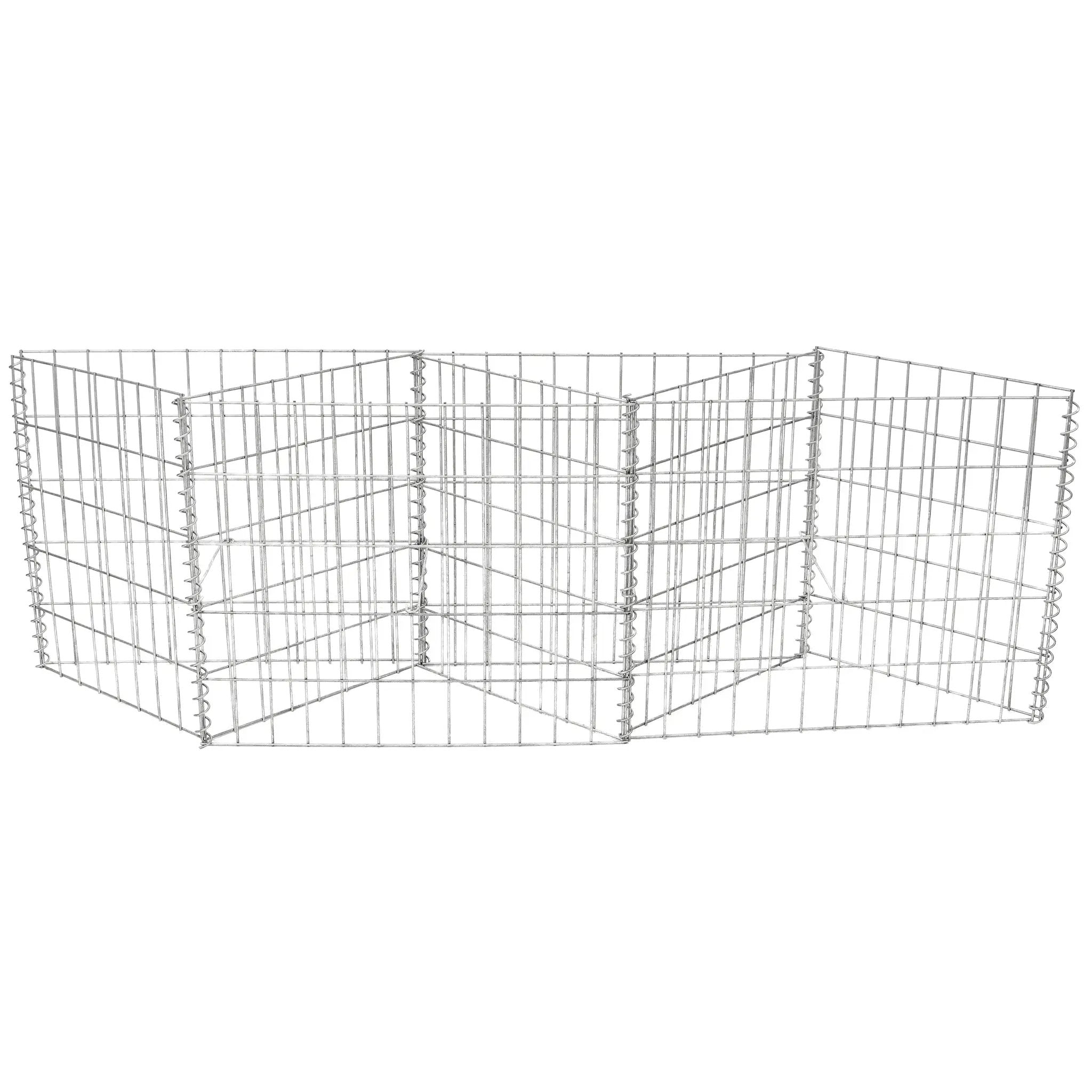 Galvanized Steel Gabion Basket with 3 Compartments by HouseOfZazla