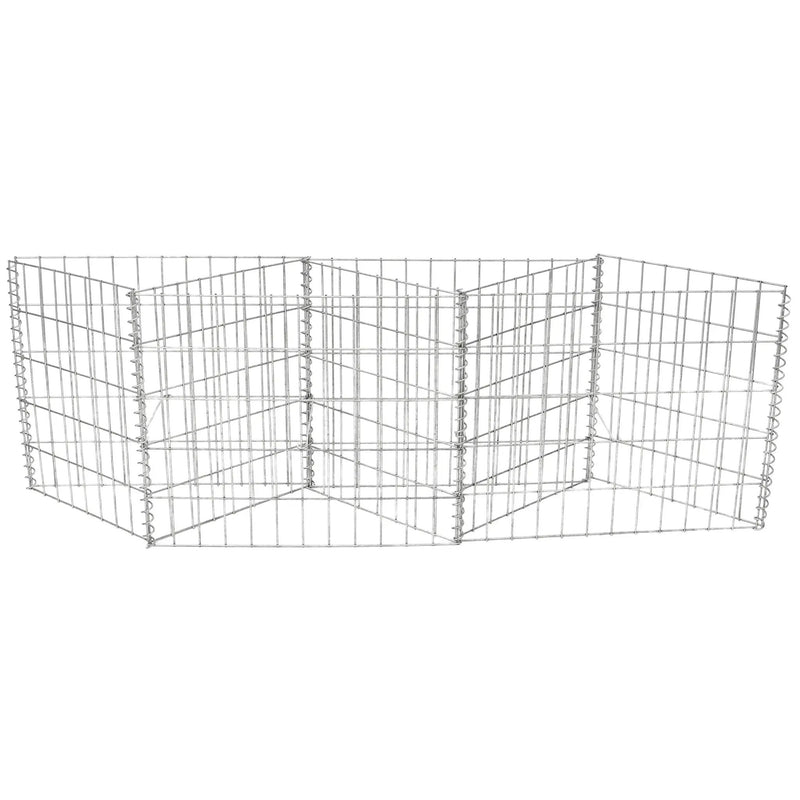 Galvanized Steel Gabion Basket with 3 Compartments by HouseOfZazla